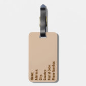 Geometrisches Muster Gepäckanhänger (Rückseite vertikal)