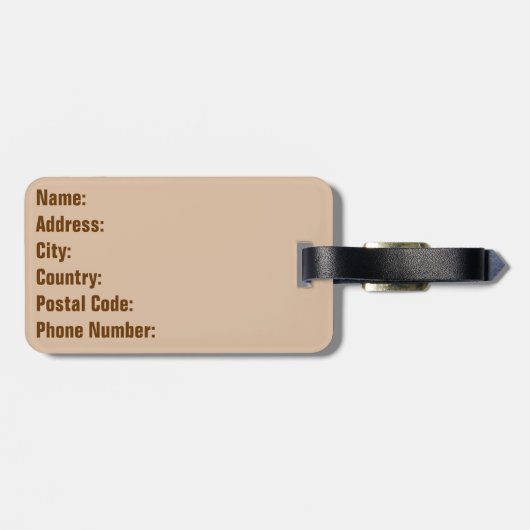 Geometrisches Muster Gepäckanhänger (Rückseite horizontal)