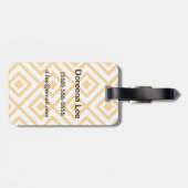 geometrisches Muster Gepäckanhänger (Rückseite horizontal)