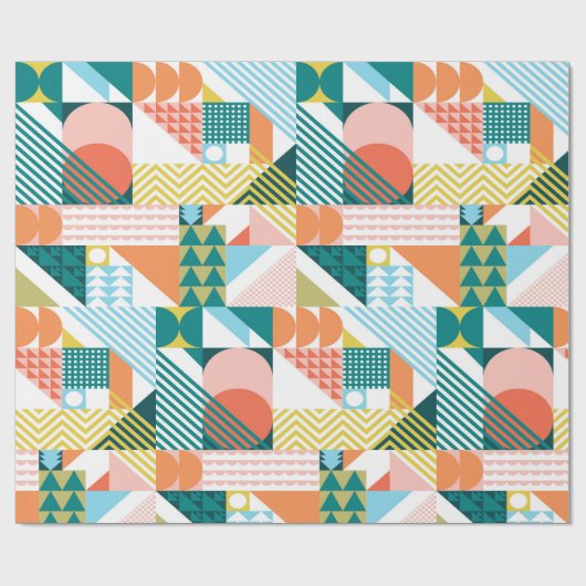 Geometrisches Muster Geschenkpapier (Flach)