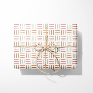 Geometrisches Muster Geschenkpapier Rosa Boho Lini