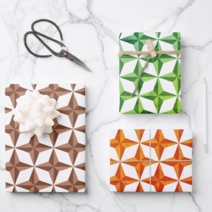 Geometrisches Muster Geschenkpapier Set