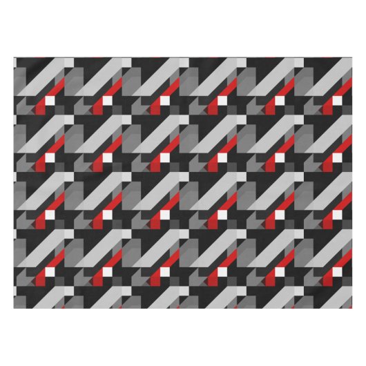 Geometrisches Muster getonte und rote Farbe des Tischdecke (Vorderseite (Horizontal))