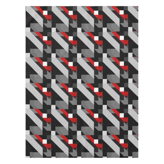 Geometrisches Muster getonte und rote Farbe des Tischdecke (Vorderseite)