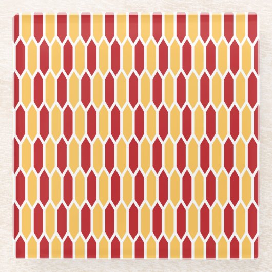 Geometrisches Muster Glasuntersetzer (Vorderseite)