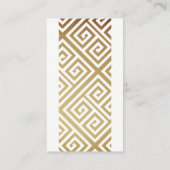 Geometrisches Muster / Gold-Metallic Visitenkarte (Rückseite)