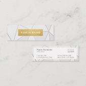 Geometrisches Muster-graues GoldminiVisitenkarte Mini Visitenkarte (Vorne/Hinten)