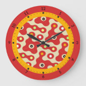 Geometrisches Muster Große Wanduhr (Vorderseite)