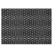 Geometrisches Muster Hexagon Schwarz/Weiß Tischdecke (Vorderseite (Horizontal))