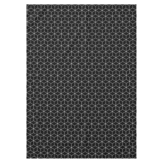 Geometrisches Muster Hexagon Schwarz/Weiß Tischdecke (Vorderseite)