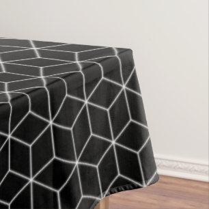 Geometrisches Muster Hexagon Schwarz/Weiß Tischdecke