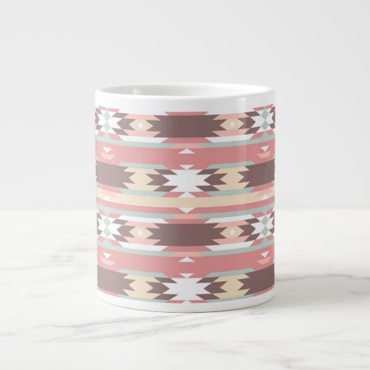Geometrisches Muster im aztec-Stil 2 Jumbo-Tasse (Vorderseite)