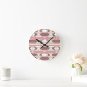 Geometrisches Muster im aztec-Stil 2 Runde Wanduhr (Zuhause)