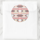 Geometrisches Muster im aztec-Stil 2 Runder Aufkleber (Tasche)