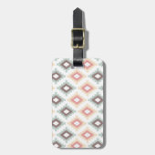 Geometrisches Muster im aztec-Stil Gepäckanhänger (Vorderseite vertikal)