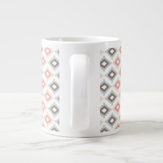 Geometrisches Muster im aztec-Stil Jumbo-Tasse (Rückseite)