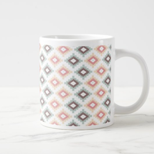 Geometrisches Muster im aztec-Stil Jumbo-Tasse (Rechts)
