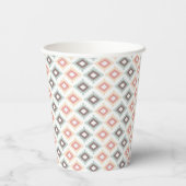 Geometrisches Muster im aztec-Stil Pappbecher (Rückseite)