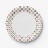 Geometrisches Muster im aztec-Stil Pappteller (Vorderseite)
