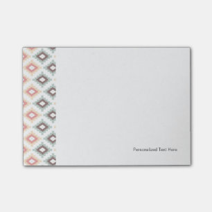 Geometrisches Muster im aztec-Stil Post-it Klebezettel
