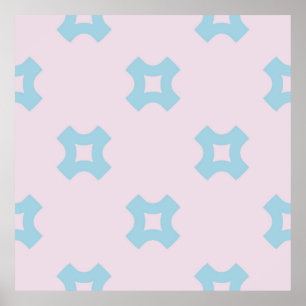 Geometrisches Muster im Funkstil, nahtlos, mit Cro Poster