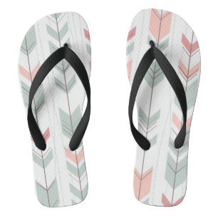 Geometrisches Muster im Retro-Stil Badesandalen