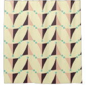 Geometrisches Muster im Retro-Stil Duschvorhang (Vorderseite)