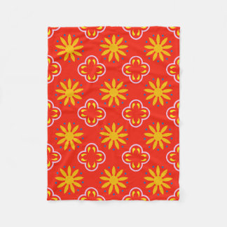 Geometrisches Muster im Retro-Stil Fleecedecke