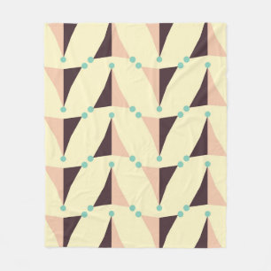 Geometrisches Muster im Retro-Stil Fleecedecke