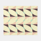 Geometrisches Muster im Retro-Stil Fleecedecke (Vorderseite (Horizontal))