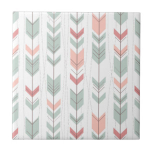 Geometrisches Muster im Retro-Stil Fliese
