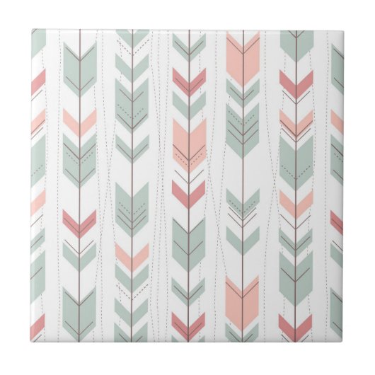 Geometrisches Muster im Retro-Stil Fliese (Vorderseite)