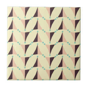 Geometrisches Muster im Retro-Stil Fliese