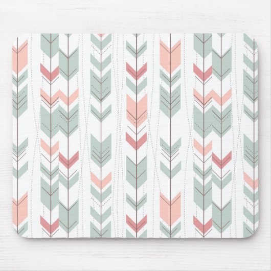 Geometrisches Muster im Retro-Stil Mousepad (Vorne)