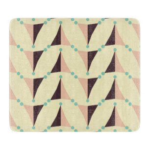 Geometrisches Muster im Retro-Stil Schneidebrett
