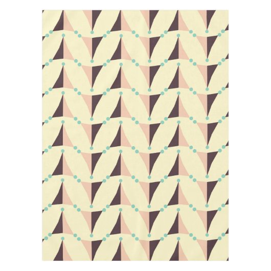 Geometrisches Muster im Retro-Stil Tischdecke (Vorderseite)