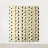 Geometrisches Muster im Retro-Stil Wandteppich (Vorderseite)