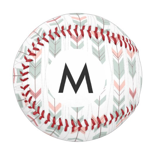 Geometrisches Muster im Retrostil Baseball (Vorderseite Links)
