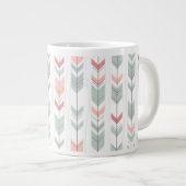 Geometrisches Muster im Retrostil Jumbo-Tasse (Vorderseite Rechts)