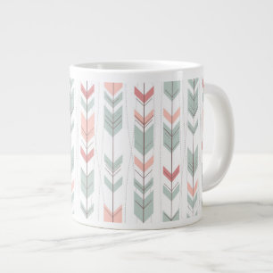 Geometrisches Muster im Retrostil Jumbo-Tasse