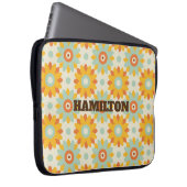 Geometrisches Muster im Retrostil Laptopschutzhülle (Vorne Rechts)