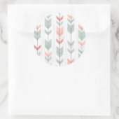 Geometrisches Muster im Retrostil Runder Aufkleber (Tasche)