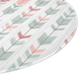 Geometrisches Muster im Retrostil Schneidebrett (Ecke)