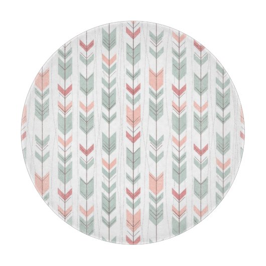 Geometrisches Muster im Retrostil Schneidebrett (Vorderseite)