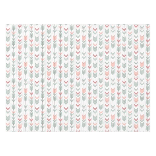 Geometrisches Muster im Retrostil Tischdecke (Vorderseite (Horizontal))