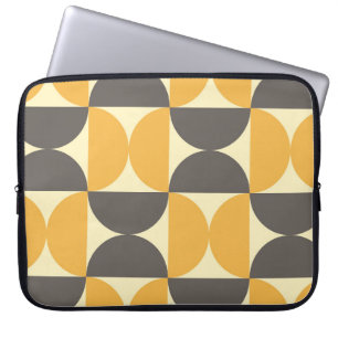 Geometrisches Muster im Stil der Mitte des 20. Jah Laptopschutzhülle