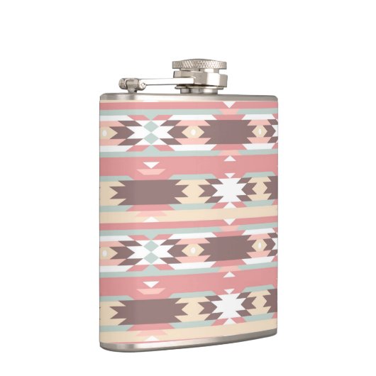 Geometrisches Muster in aztekischer Art 2 Flachmann (Rechts)