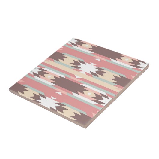 Geometrisches Muster in aztekischer Art 2 Fliese (Seite)