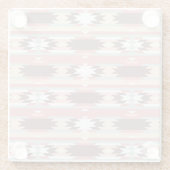 Geometrisches Muster in aztekischer Art 2 Glasuntersetzer (Rückseite)