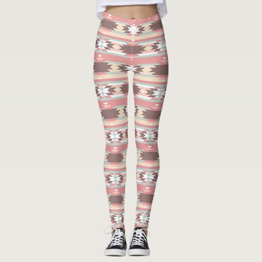 Geometrisches Muster in aztekischer Art 2 Leggings (Vorderseite)